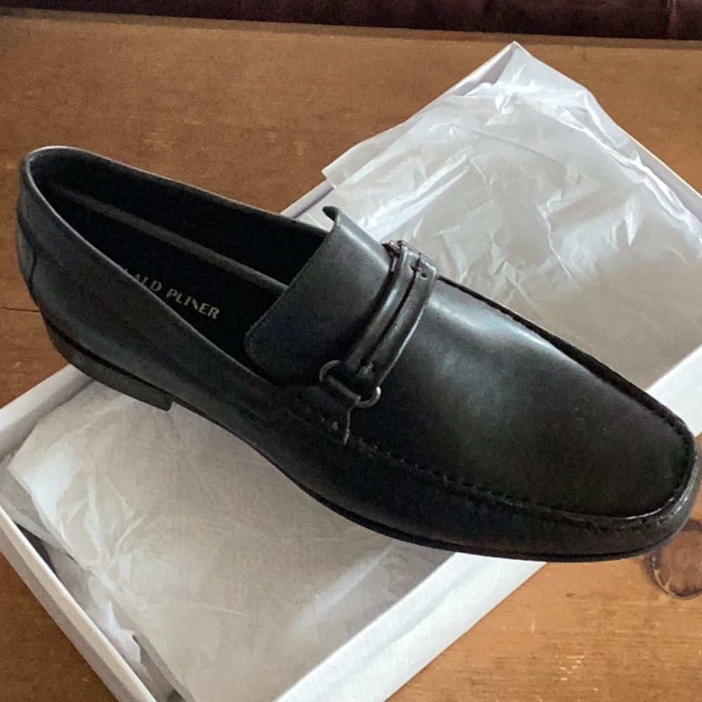 DON PLINER- NWT, black Donnie01 style loafer shoes